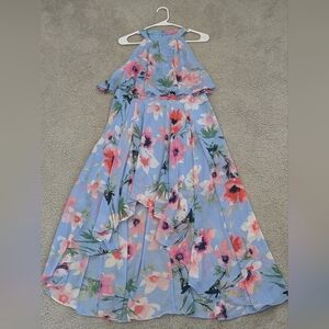 Eliza J Blue Floral Dress